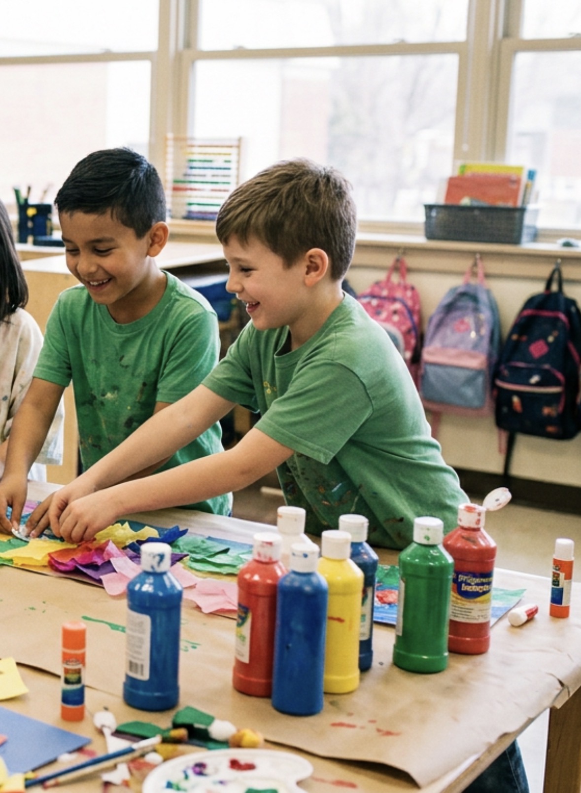 Children doing art